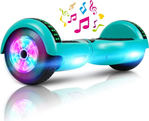 Miniatura 18 de LIEAGLE Hoverboard - Patineta autoequilibrante de 16.5 cm, 6.5 pulgadas, con ruedas Bluetooth, luces LED, para niños y adultos A01-blanco