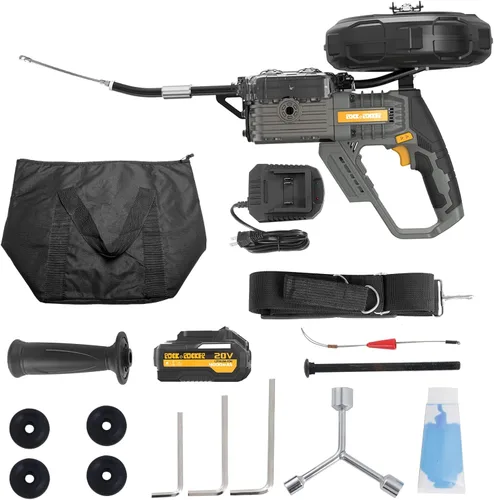Miniatura 9 de Rock&Rocker Cinta de pescado inalámbrica herramienta profesional de roscado de alambre, motor sin escobillas de 20 V 4.0 AH, línea de plomo TEP