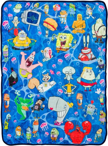 Miniatura 38 de Silver Buffalo Peanuts con Pig-Pen, Lucy, Woodstock, Schroeder, Charlie Brown, Snoopy, Sally, Peppermint Patty y Linus 45” x 60” Manta de Forro
