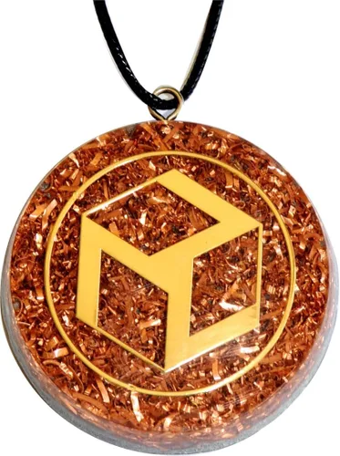 Miniatura 6 de Collar con Colgante Reversible de Orgón de Geometría Sagrada GRANDE 2.25 pulgadas 10.7cm