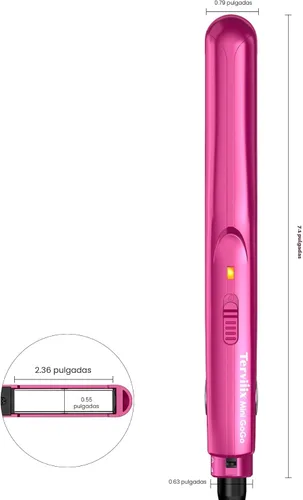 Miniatura 7 de Terviiix Mini plancha plana para flequillo con bordes de pelo corto, plancha y rizador de pelo de cerámica pequeña de 1/2 pulgada 2 en 1, plancha