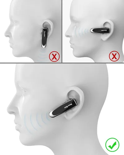 Miniatura 7 de [Paquete de 2] Auricular Bluetooth inalámbrico manos libres V5.0 24 horas conducción con micrófono 60 días auriculares Bluetooth en espera