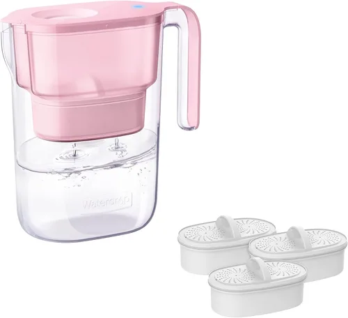 Miniatura 15 de Waterdrop Jarra de Filtro de Agua con 1 Filtro, 5X Veces Más Duración, Dura 200 Galones, para Refrigerador, Encimera y Regalo, Reduce PFOA/PFOS, Azur