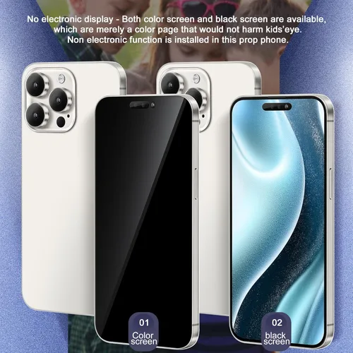 Miniatura 6 de [Modelo de pantalla metálica ficticia compatible con Apple iPhone 15 Pro Max / 15 Plus marco de metal mejorado que no funciona