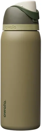 Owala FreeSip - Botella de agua aislada de acero inoxidable con popote, botella de agua deportiva sin BPA, ideal para viajes, 32 onzas, todoterreno