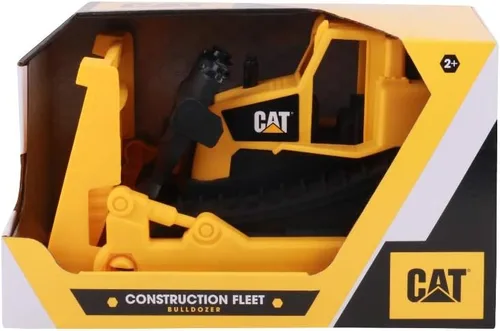 Miniatura 7 de Cat Construction Fleet - Bulldozer Toy de 10 pulgadas, plástico resistente, hoja de trabajo y ruedas libres, vehículo de caja de arena