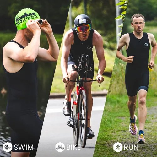 Miniatura 4 de SLS3 Trajes de triatlón para hombre, traje de triatlón duradero sin mangas para hombre, traje de triatlón ligero con 2 bolsillos para almacenamiento