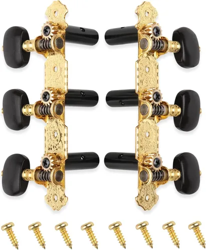 Miniatura 16 de Mr.Power Afinadores de guitarra, cabezales de máquina de 3+3 juegos de teclas de afinación, clavijas de cuerda para guitarra clásica