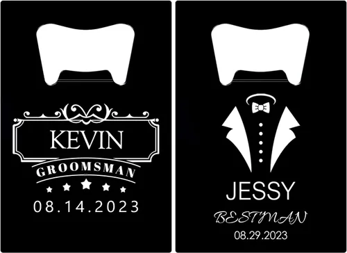 Miniatura 16 de Abrebotellas personalizados, tamaño de tarjeta de crédito, padrinos de boda, regalos para boda, despedida de soltero, abrebotellas de cerveza