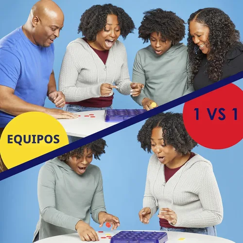 Miniatura 6 de Connect 4 Frenzy Game Discos de rebote 4 The Win Juegos de fiesta familiar para niños, adolescentes y adultos A partir de 8 años 2 a 6