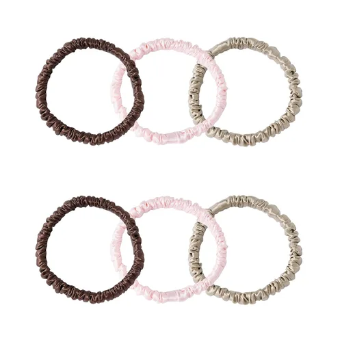 Miniatura 24 de Lazos para el cabello de seda de morera, prevención del encrespamiento y sin daños, accesorios para dormir y noche para mujeres (albaricoque)