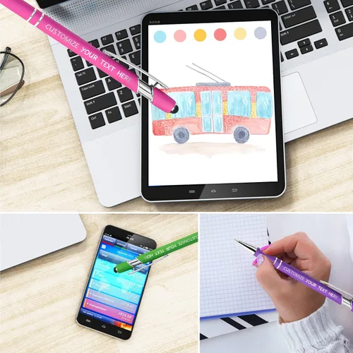 Miniatura 5 de Bolígrafos personalizados con lápiz óptico y grabado gratis, bolígrafos personalizados para negocios, graduación, aniversarios (hasta 500 unidades)