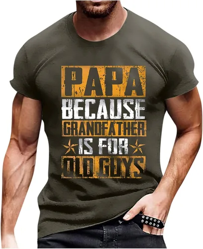 Camisetas casuales de manga corta con estampado vintage para hombre, cuello redondo, suaves, holgadas, camisetas de verano