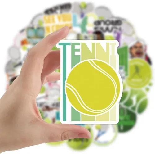 Miniatura 3 de Calcomanías de tenis 50 calcomanías de vinilo impermeables para botellas de agua, laptop, equipaje, computadora, teléfono celular, patineta