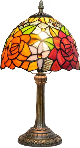 Miniatura 13 de Lámpara Tiffany de Libélula Verde de Vidrio Emplomado, Lámpara de Mesa 8x8x14 Pulgadas, Estilo Libélula Verde, Luz de Lectura para Escritorio