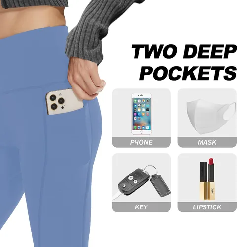 Miniatura 2 de CAMPSNAIL Paquete de 4 leggings de cintura alta para mujer, pantalones de yoga suaves con control de abdomen para entrenamiento, correr
