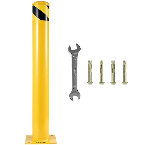 Miniatura 8 de VEVOR Bolardo de seguridad, poste de bolardo de altura de 48 pulgadas, poste de bolardo de seguridad de tubería de acero de 4.5 pulgadas