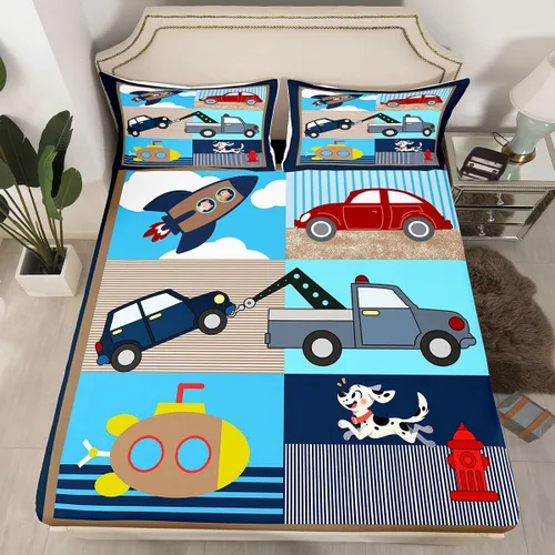 Miniatura 27 de Lake House Sábanas bajeras tamaño individual, sábana dibujada a mano con paisaje de lago y montaña para niños, niñas, niños y adultos, decoración