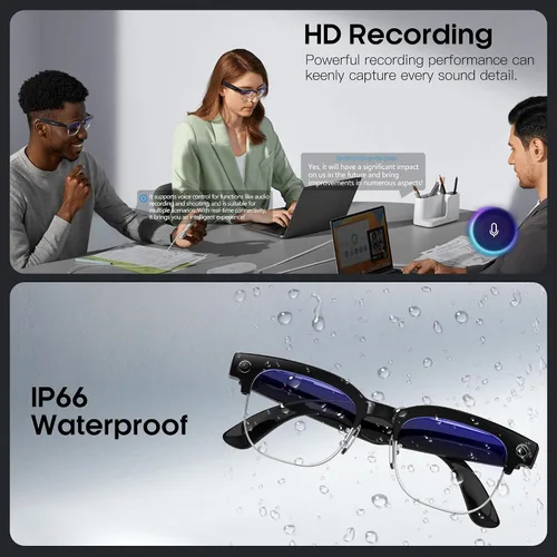 Miniatura 7 de Lentes de cámara inteligente AI con cámara HD de 8 MP, fotos 4K y video de 1080P, antivibración, llamadas de música y Bluetooth, traducción