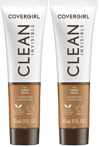 Miniatura 37 de COVERGIRL Maquillaje de base invisible limpio, acabado natural rocío y brillante, cobertura para construir, aspecto suave como la piel, vegano