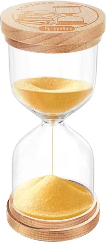 Miniatura 24 de Temporizador de Arena de 1 Minuto, Reloj de Arena de Madera, Reloj de Arena Azul Pequeño, Reloj de Arena de 1 Minuto para Aula, Juego, Decorativo
