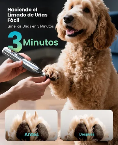 Miniatura 6 de oneisall - Cortaúñas para perros para el aseo de abrigos gruesos/pesados, kit de aseo para perros 4 en 1 de bajo ruido con hoja de acero inoxidable