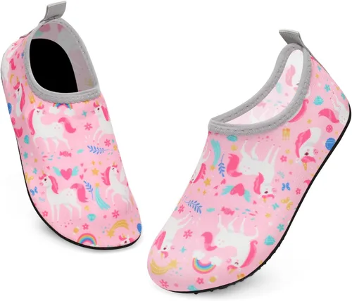 ANLUKE Zapatos de agua para niños y niñas, calcetines de agua descalzos, secado rápido, playa, natación, deportes al aire libre, para niños pequeños