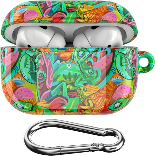 Miniatura 9 de Funda compatible con Airpods Pro y Pro 2 Airpods 3-2-1 Gen Bulldog Francés Portátil, Diseño de Clip de Bloqueo Lindo Estampado de Cachorro Perros