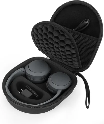 Yinke Funda rígida para auriculares Sony WH-CH510 /JBL Tune 510BT, funda protectora de viaje, bolsa de almacenamiento (negro)