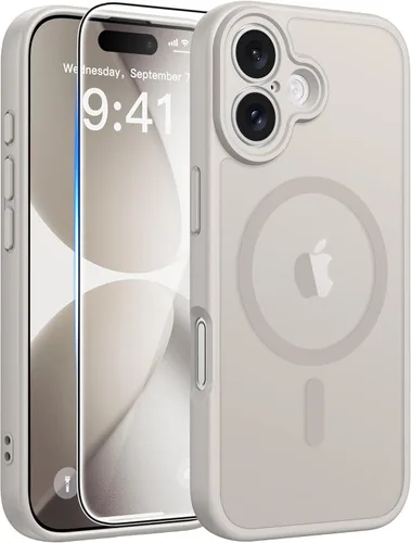 Miniatura 202 de FNTCASE - Funda para iPhone 16 Pro: magnética, mate, translúcida, de grado militar, protectora contra caídas, resistente, fina, duradera y a prueba