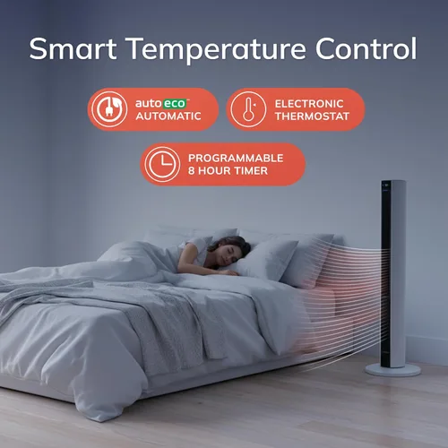 Miniatura 7 de Lasko Ventilador de torre oscilante para todas las estaciones y calentador de espacio en uno para el hogar con termostato ajustable, protección