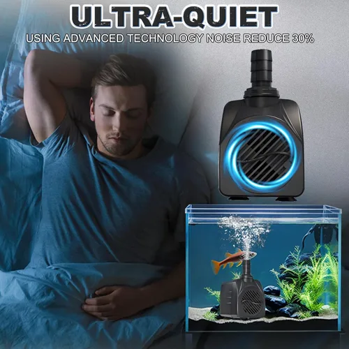 Miniatura 6 de SongLong Bomba de agua ultra silenciosa de 25 W 400 GPH de 10 pies con tubo, protección contra sobrecalentamiento, perfecta para fuentes pequeñas