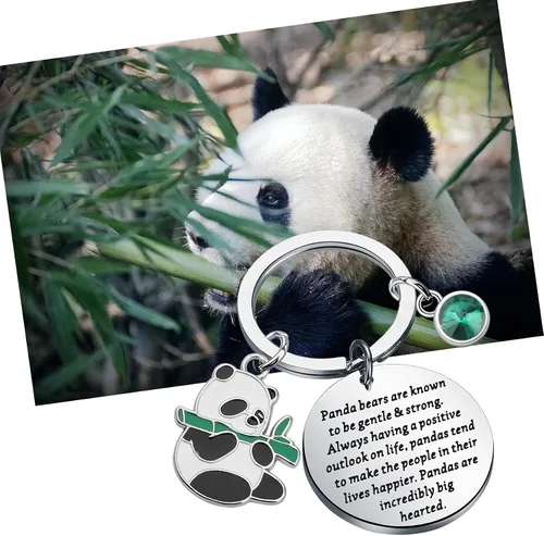 Miniatura 4 de Lindo llavero de panda animal oso panda amante joyería regalo oso panda oso oso panda son conocidos por ser suaves y fuertes