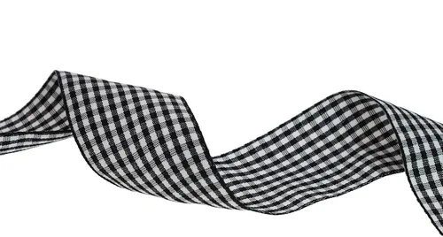Miniatura 2 de Cinta a cuadros de 50 yardas cada rollo 100% poliéster con borde tejido (1/1-2 pulgadas x 50 yardas, negro)