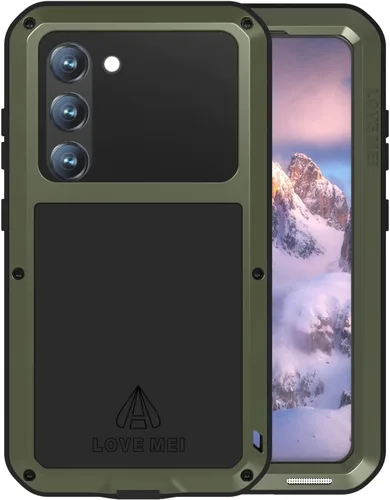 Miniatura 9 de LOVE MEI Funda para Samsung Galaxy S23 5G con protector de pantalla de vidrio templado, a prueba de golpes, a prueba de arañazos, híbrida de metal
