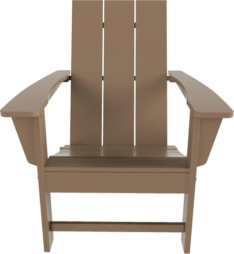 Miniatura 3 de WO Home Furniture - Silla Adirondack plegable de polietileno de alta densidad para todo tipo de clima, resistente a los rayos UV y a la Roble