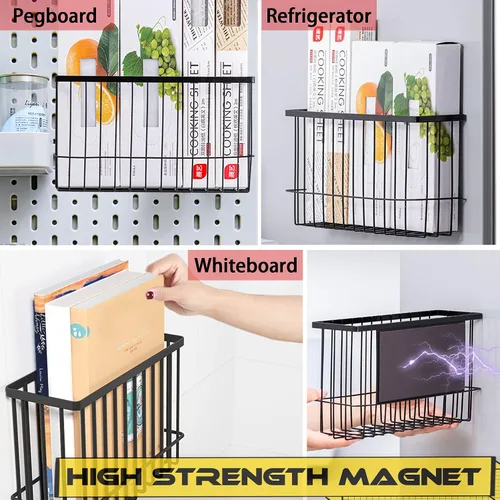 Miniatura 5 de Buyyyit - Cesta magnética para nevera, contenedor de pelusa, secador, soporte para bolas, organización para lavandería, almacenamiento