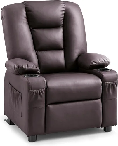 Miniatura 14 de MCombo Sillón reclinable para niños grandes para edades 3+, Silla reclinable para niños, Sillón reclinable para niños pequeños con portavasos, Cuero