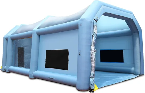 Miniatura 3 de VEVOR - Carpa inflable para pintar coches y camiones, gran refugio portátil con dos sopladores de alta potencia de 950W+1100W, refugio de pintura