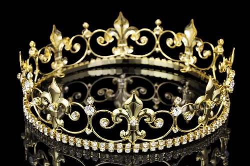Miniatura 4 de Ornate corona de rey con flor de liz de 2 pulgadas