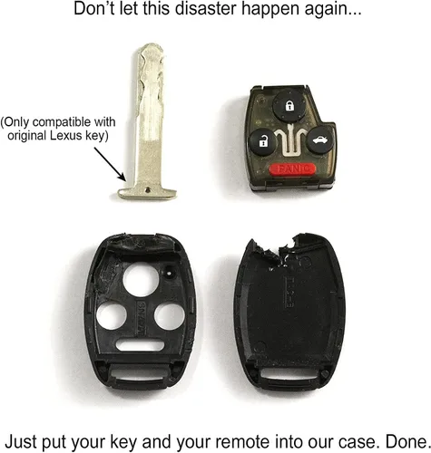 Miniatura 2 de STAUBER Carcasa de repuesto para llave Accord, Ridgeline, Civic y CR-V, no requiere cerrajero con tu antiguo llavero y chip (1 paquete negro))