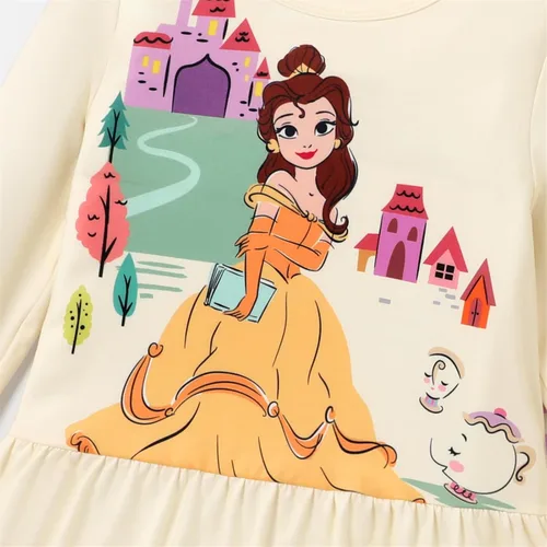 Miniatura 4 de Disney Conjunto de camiseta de manga larga con volantes y pantalones de princesa para niñas pequeñas