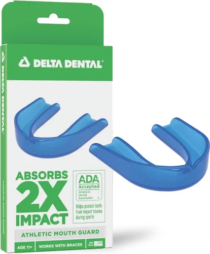 Miniatura 8 de Protector bucal deportivo Delta Dental - Aceptado por la ADA - 2 veces la absorción de impacto - Funciona con brackets - Aqua 2X impact absorption