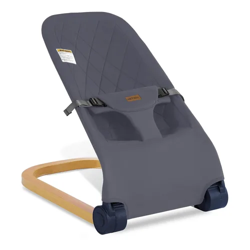 Miniatura 8 de Portabebés portátil y plegable con 3 ajustes de altura, gorila ergonómica para bebés de 0 a 6 meses, estilo de grano de madera, vibraciones Beige