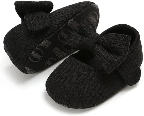 Miniatura 5 de Zapatos de bebé Mary Jane planos antideslizantes suela suave bebé bebé zapatos primeros caminantes fiesta Navidad vestido zapatos