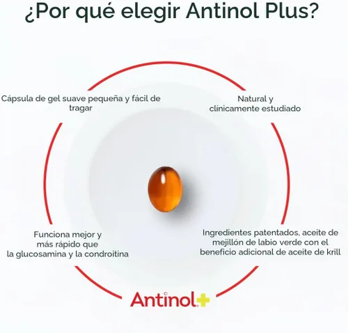 Miniatura 3 de Antinol Suplemento para la movilidad, la cadera y las articulaciones para perros, mejillones de labios verdes y aceite de krill, suplemento