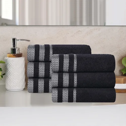 Miniatura 37 de Superior Juego de toallas de algodón de 9 piezas, toallas absorbentes suaves de felpa, artículos esenciales de baño, ducha, lujo, esponjosas