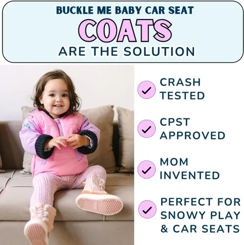 Miniatura 5 de Buckle Me Baby Coats Chaqueta de invierno de asiento de coche más seguro de cierre rápido para niño o niña, como se ve en Shark Tank
