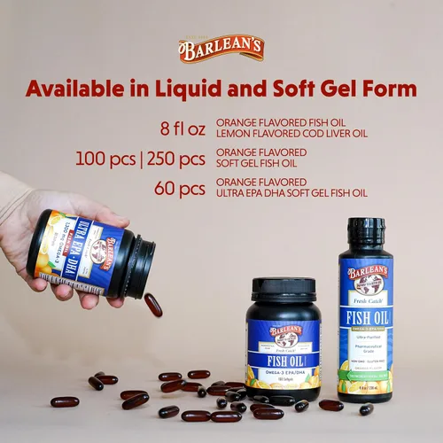 Miniatura 7 de Barlean's Suplemento Omega 3 de aceite de pescado, cápsulas blandas de ácidos grasos EPA y DHA para la salud de las articulaciones, el cerebro
