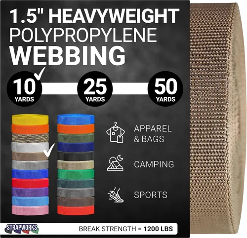 Miniatura 56 de Strapworks Heavyweight Polypropylene Webbing - Heavy Duty Poly Strapping for Outdoor DIY Gear Repair, 1.5 Inches